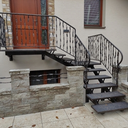 Forged staircase with CRAZY railings - exterior railings