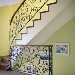 Exclusive interior staircase railings -a hand forged railing in Germany