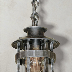 Kované závesné svietidlo - HISTORIK - luxusné svietidlo do altánku, na terasu - historické osvetlenie hradov a zámkov