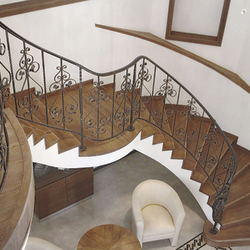 Extraordinary forged staircase railing – indoor railing