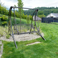 Quality wrought-iron swing made by hand for moments of well-being – garden swing