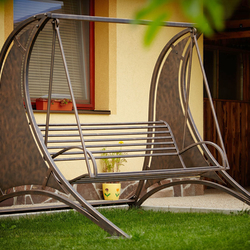 Hand-wrought iron swing for relaxation and leisure – garden furniture