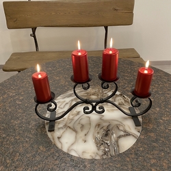 Advent candleholder for pre-Christmas family time – large forged candleholder