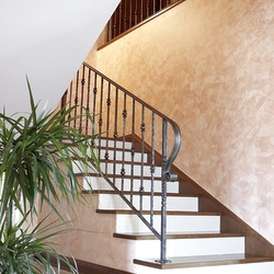 Forged railings on the stairs and gallery - high quality railings for the interior  
