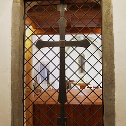 A wrought iron grille - Lubica Church