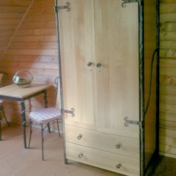 Forged wardrobe with two drawers - furniture designed and crafted for the Šariš Park pension