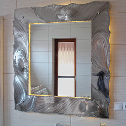A luxurious bathroom mirror with illumination