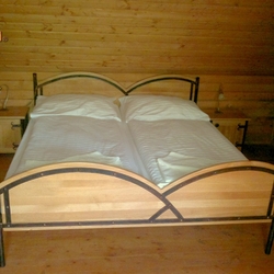 Forged double bed made for the Šariš Park boarding house in eastern Slovakia