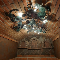 Interior light Grape in the wine cellar - a combination of copper and green patina