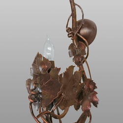 A wrought iron side lamp - vine