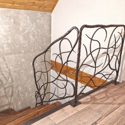 Forged luxury interior railing with natural theme – artistic railings