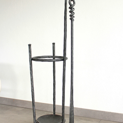 Design umbrella stand with forged shoehorn with a guarantee of quality - forged accessories for the waiting rooms, hallways...