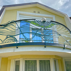 Balcony railing as a work of art designed by a renowned artist